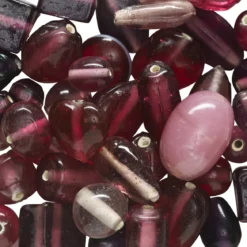 Pärlmix glas rosa nyanser