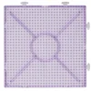 Pärlplatta för pärlor & rörpärlor i storleken Ø5 mm – transparent lila, 15×15 cm