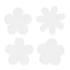 Pärlplatta Midi blommor 4-pack Ø10 cm, små blommor – för våra rörpärlor som är Ø5 mm