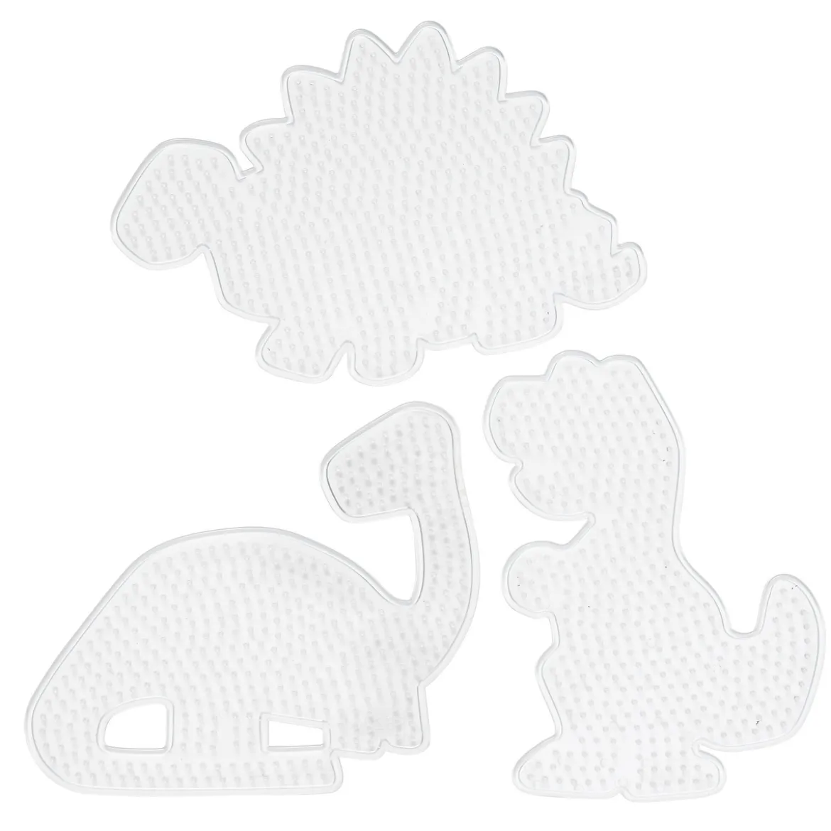 Pärlplattor Midi 3-pack – 3 olika dinosaurier – för våra rörpärlor som är Ø5 mm