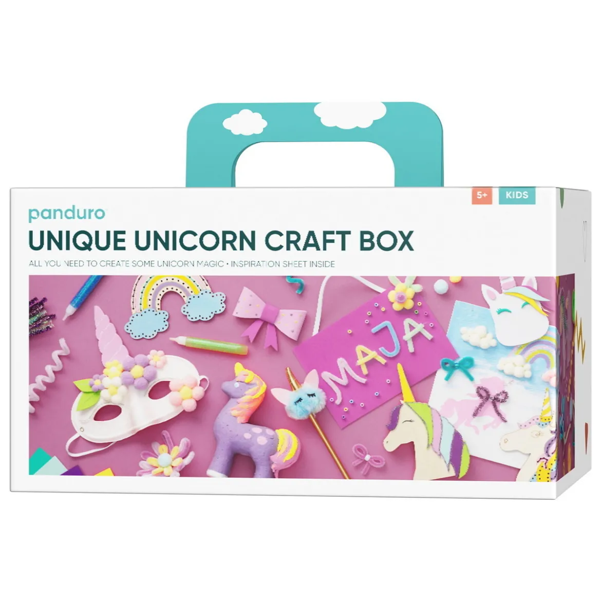 Pyssellåda Unique Unicorn, fylld med massor av fantastiskt enhörnings-pyssel!