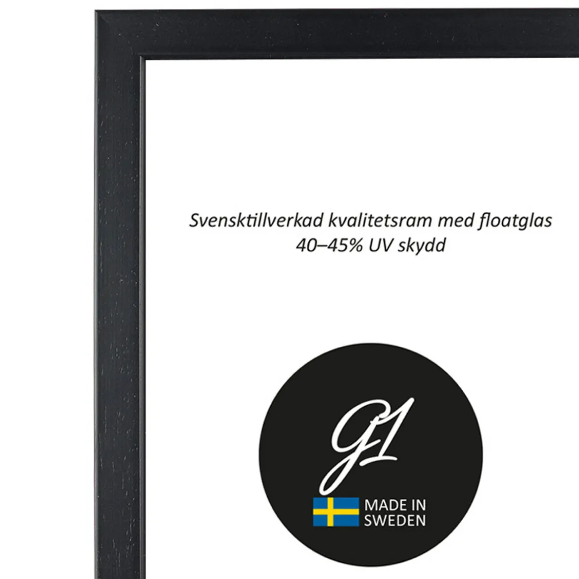 Ram 2E svart 13x18cm