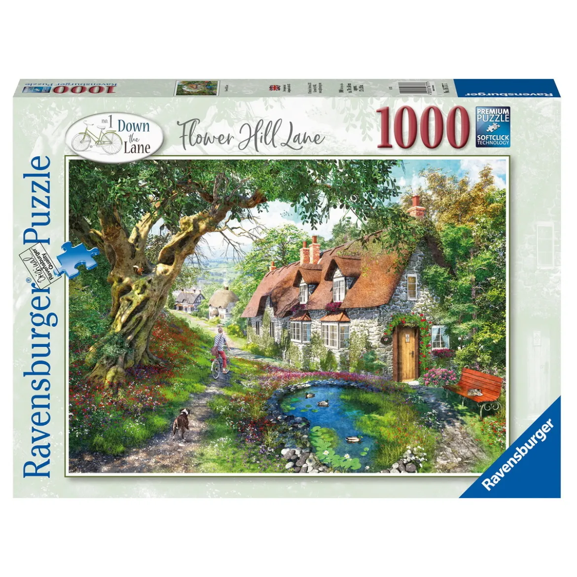 Ravensburger pussel – Flower Hill Lane. 1000 bitar, 70×50 cm.