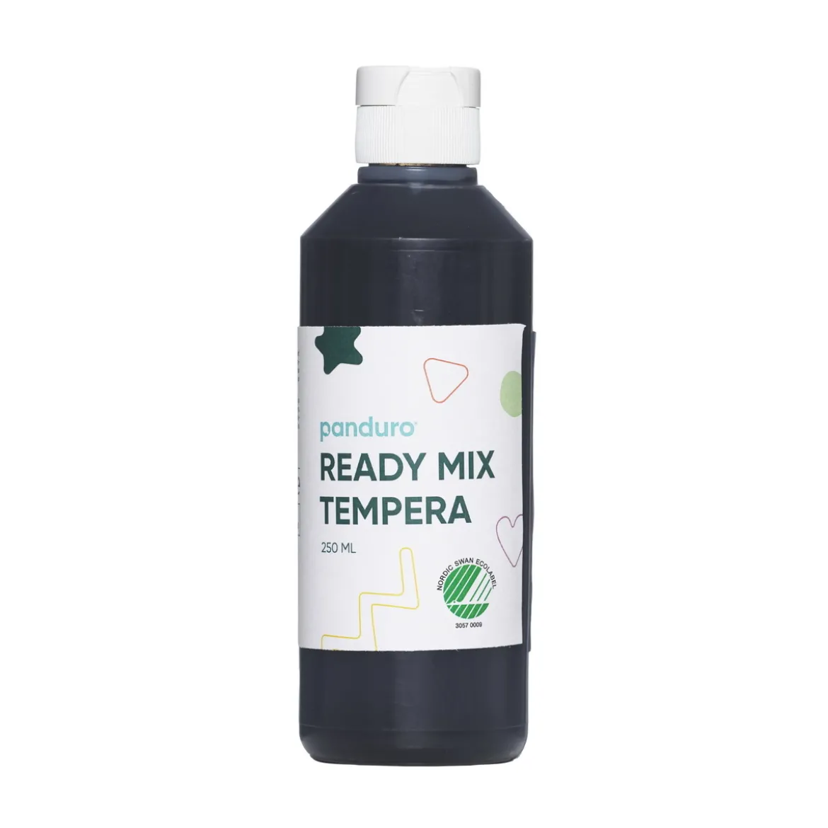 Ready Mix Tempera, svanenmärkt hobbyfärg för barn 250 ml, svart