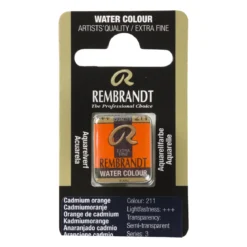 Rembrandt akvarellfärg halvkopp – Yellow Ochre 227