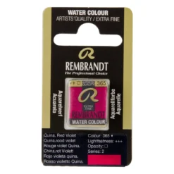 Rembrandt akvarellfärg halvkopp – Quinacridone Rose 366