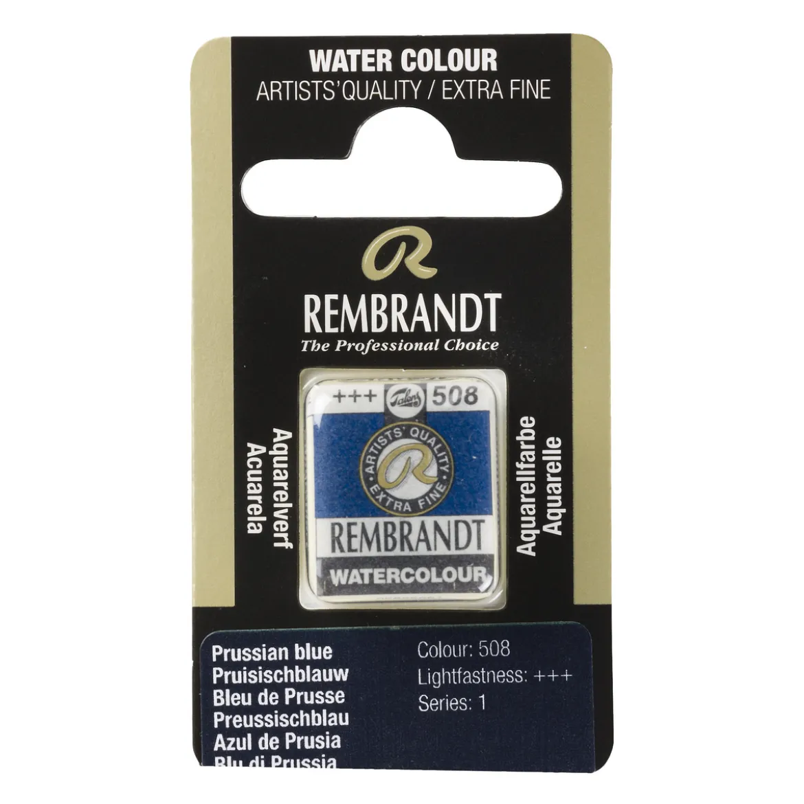Rembrandt akvarellfärg halvkopp – Prussian Blue 508
