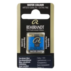 Rembrandt akvarellfärg halvkopp – Cerulean Blue 534