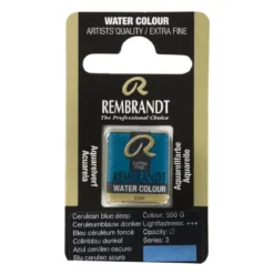 Rembrandt akvarellfärg halvkopp – Cerulean Blue Deep 550