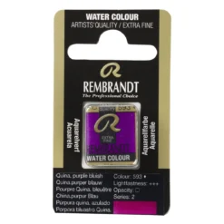 Rembrandt akvarellfärg halvkopp – Benzimidazolone Violet 595