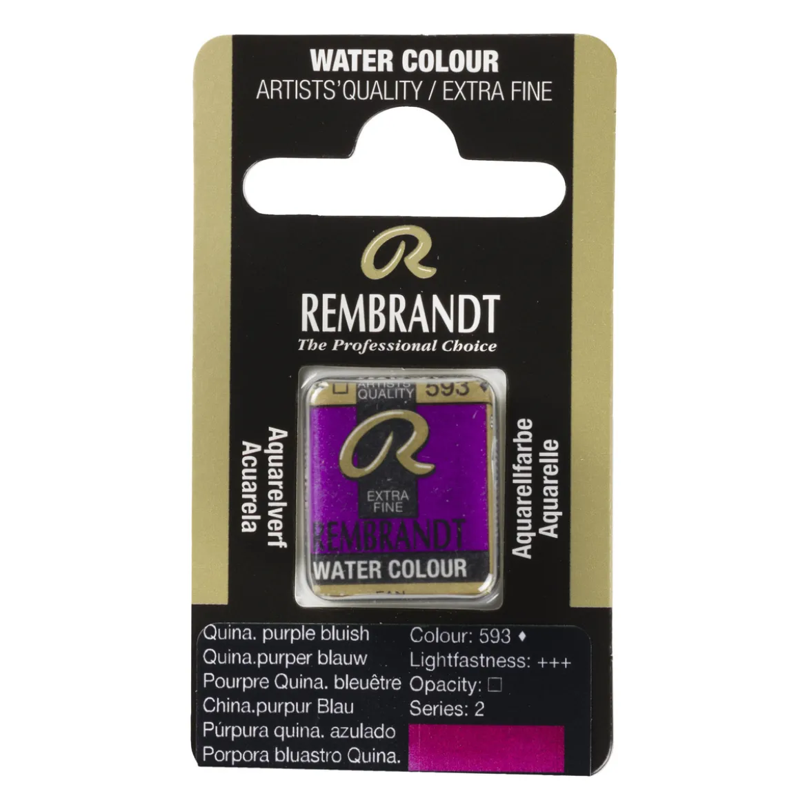 Rembrandt akvarellfärg halvkopp – Benzimidazolone Violet 595