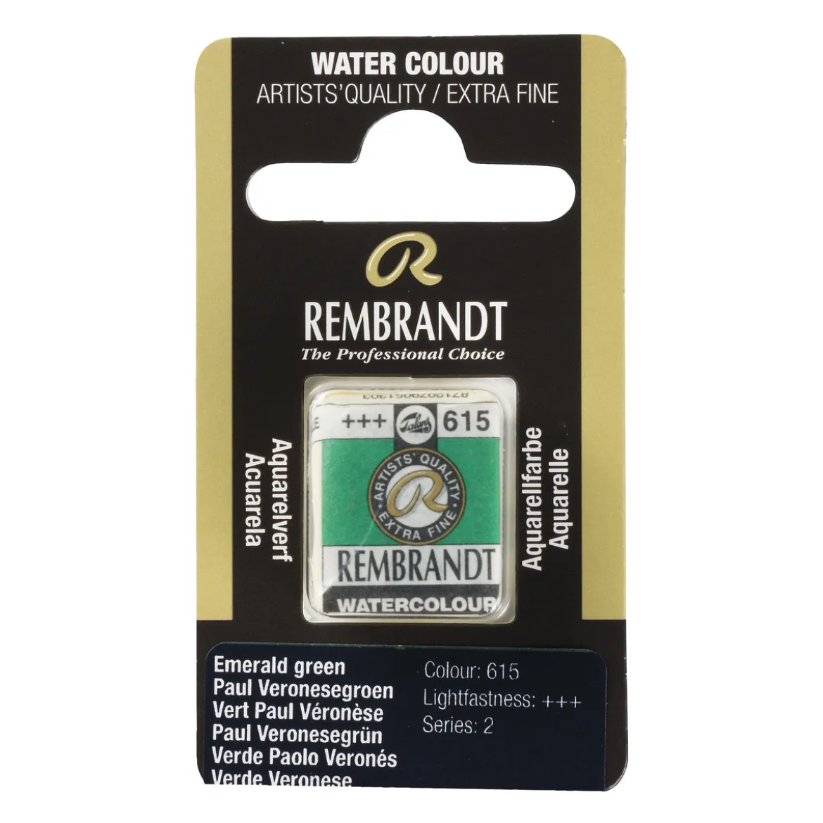 Rembrandt akvarellfärg halvkopp – Emerald Green 615