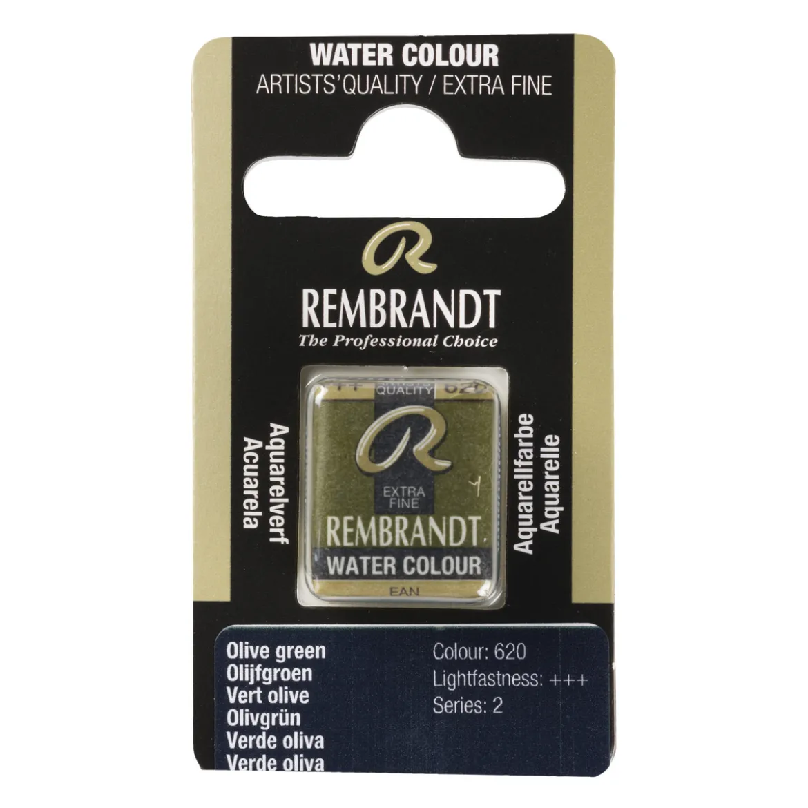 Rembrandt akvarellfärg halvkopp – Olive Green 620