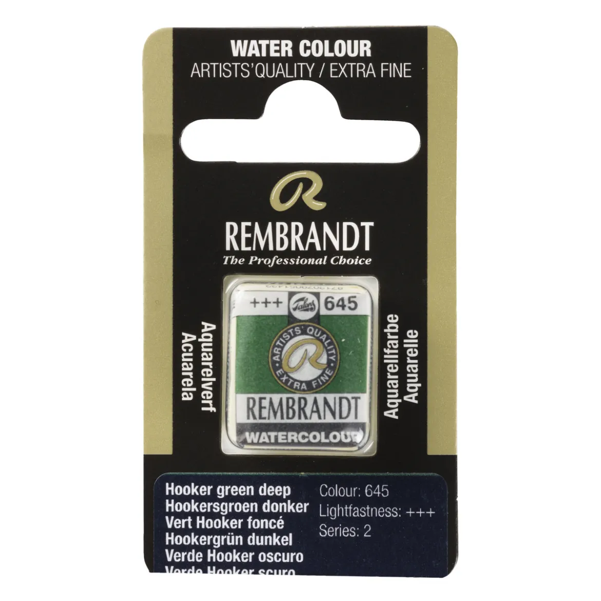 Rembrandt akvarellfärg halvkopp – Hooker Green Deep 645