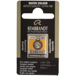 Rembrandt akvarellfärg halvkopp – Azo Yellow Deep 270