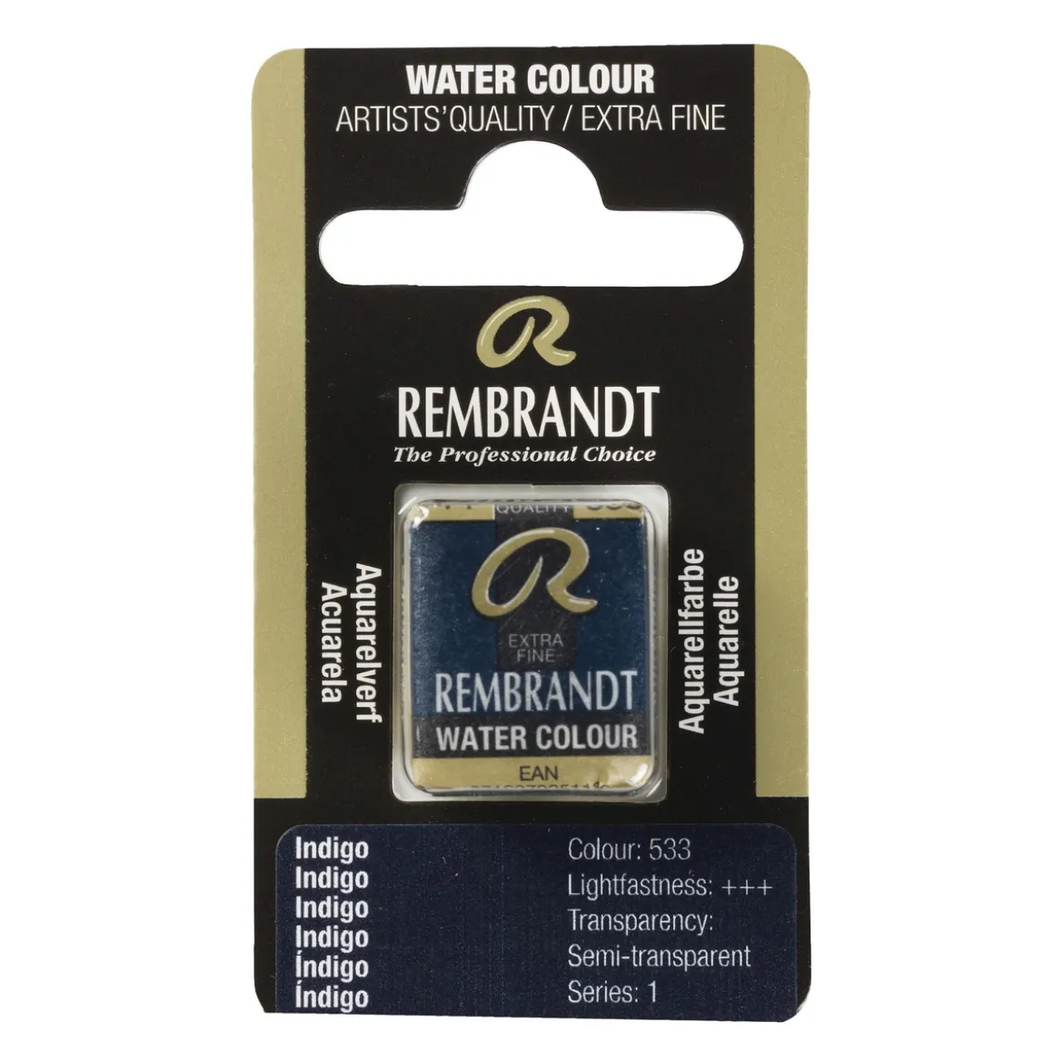 Rembrandt akvarellfärg halvkopp – Cerulean Blue Phthalo 535