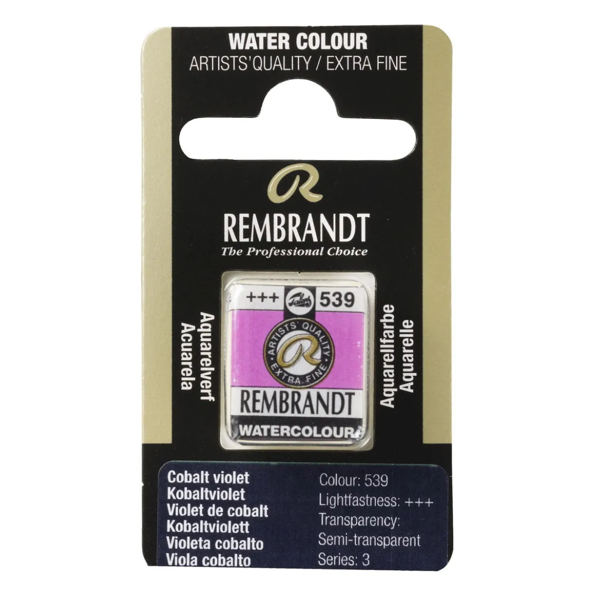 Rembrandt akvarellfärg halvkopp – Cobalt Violet 539