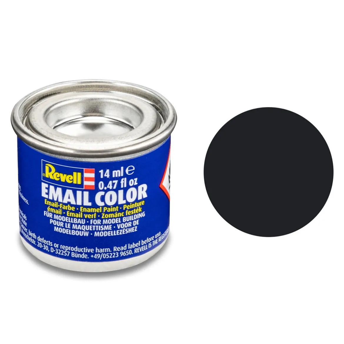 Revell hobbyfärg 14 ml - 08 Black / mat