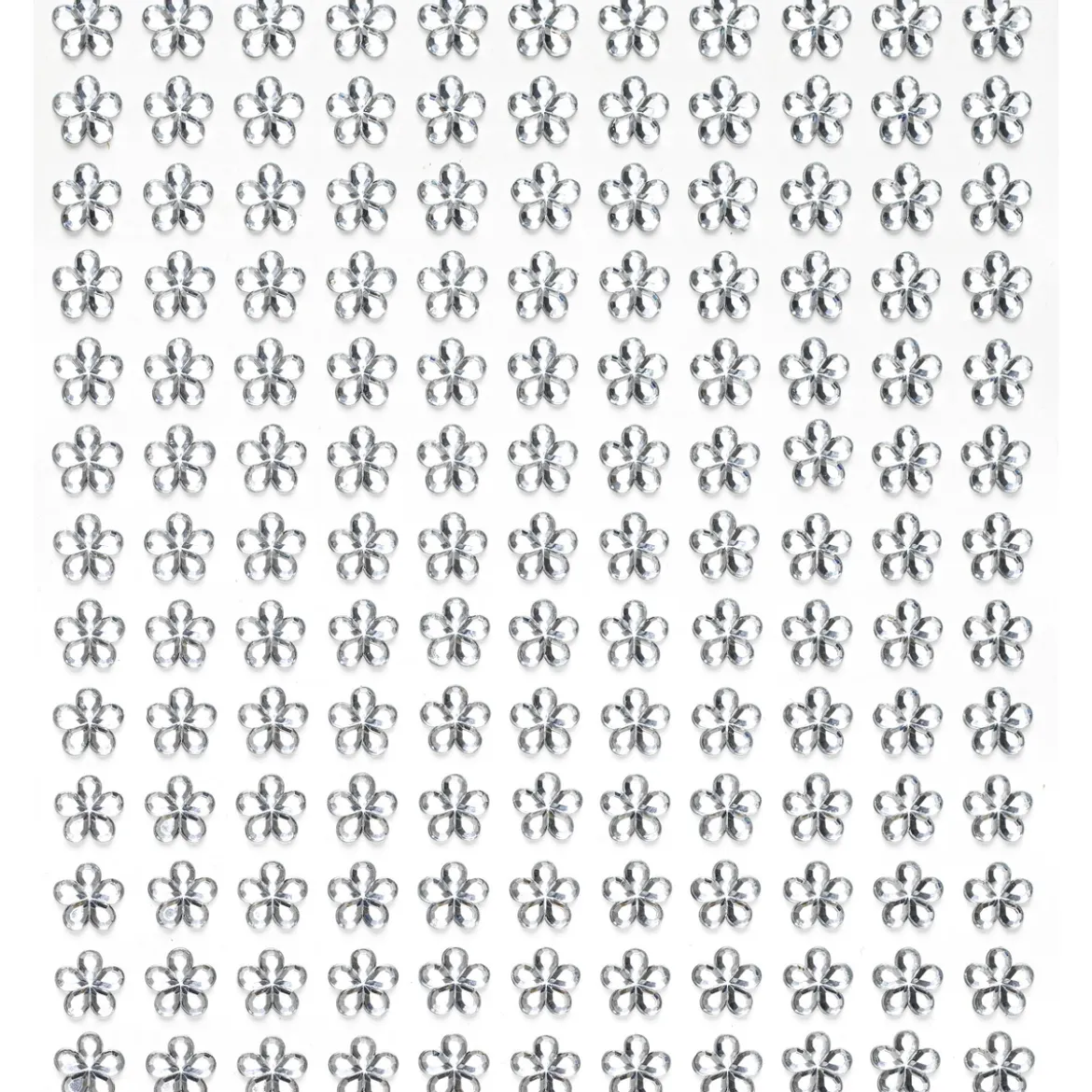 Rhinestone stickers blommor kristall – 286 kristalllikande blommor. Ø8 mm