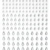Rhinestone stickers droppar kristall – 288 kristalldroppar. L. 5, 7, 10 mm