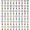 Rhinestone stickers glassar – gör 120 glassformade pärlstickers i olika färger! L. 6 / 7 mm