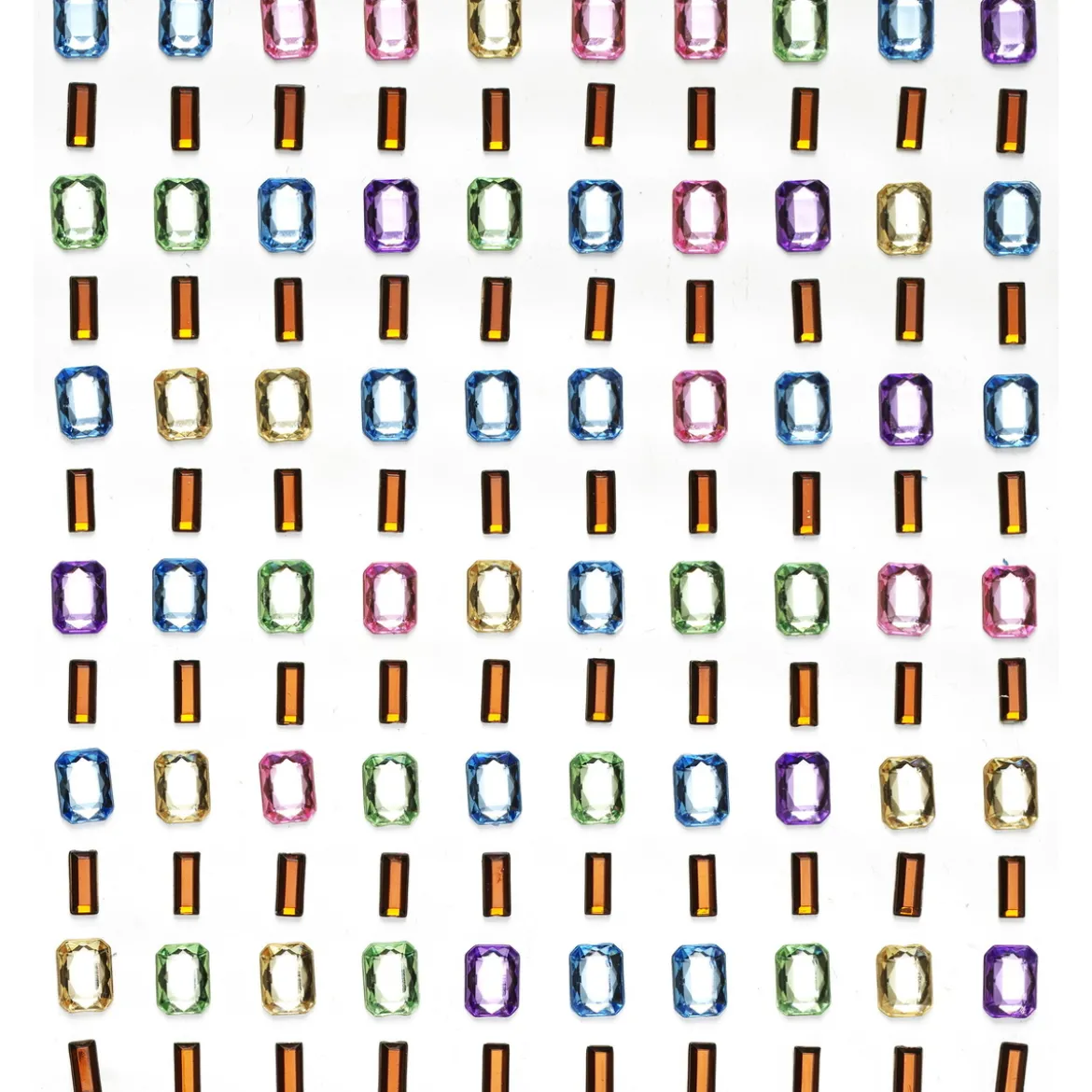 Rhinestone stickers glassar – gör 120 glassformade pärlstickers i olika färger! L. 6 / 7 mm