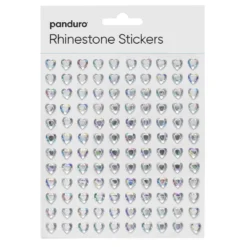 Rhinestone Stickers iriserande hjärtan – totalt 240 hjärtan som är Ø8 mm