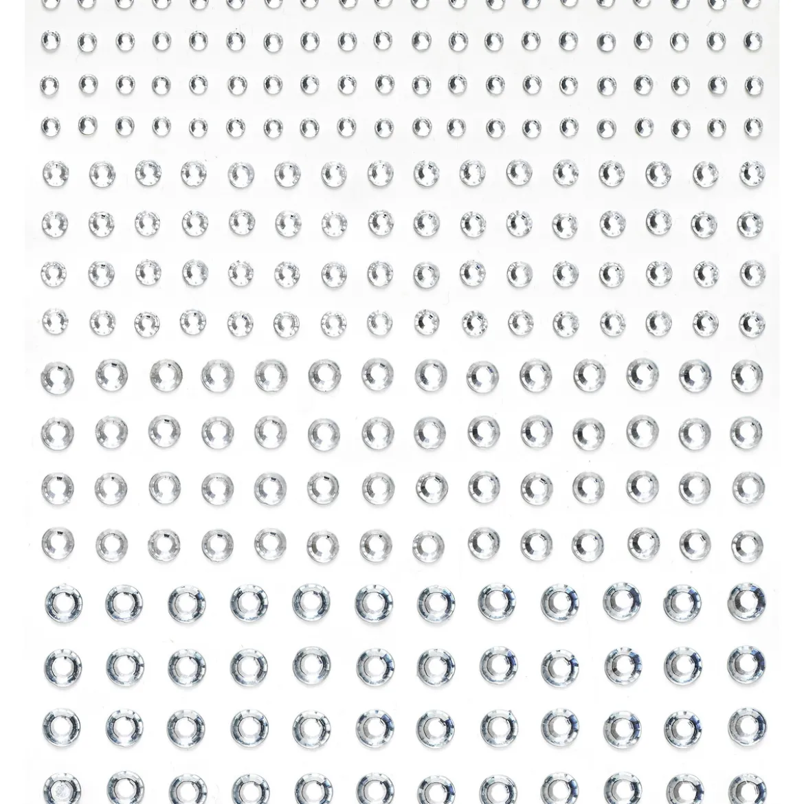Rhinestone stickers kristall – 496 kristalliknande pärlstickers. Ø3, 4, 5, 6 mm