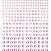 Rhinestone stickers ljusrosa – 496 ljusrosa pärlstickers. Ø3, 4, 5, 6 mm