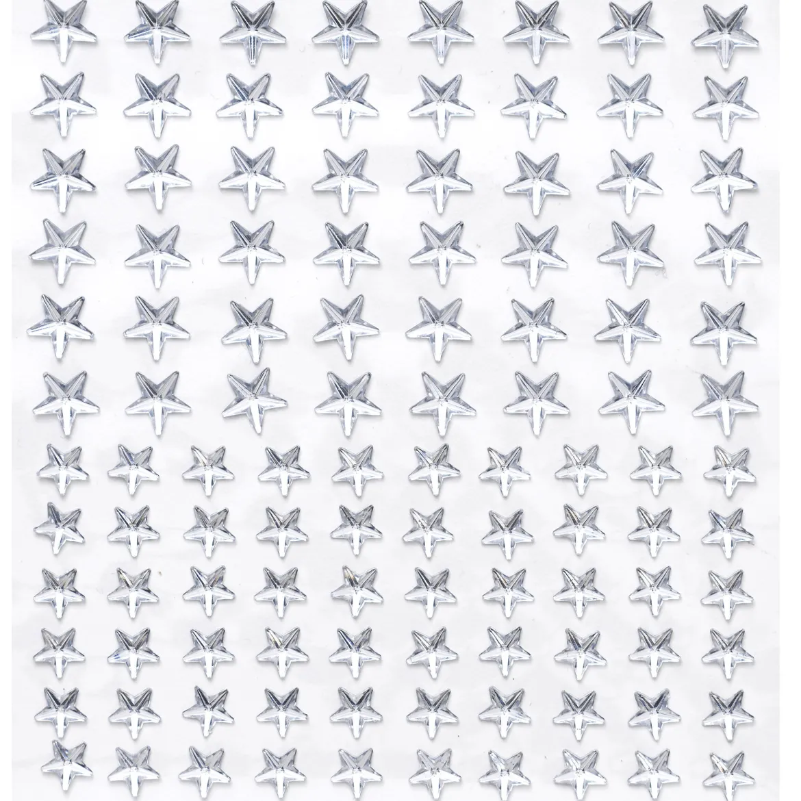 Rhinestone stickers stjärnor kristall – 216 stjärnformade stickers. Ø8 / 10 mm