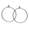 Örhänge creoler Ø20 mm – mässing pläterad med 925 sterling silver, 1 par