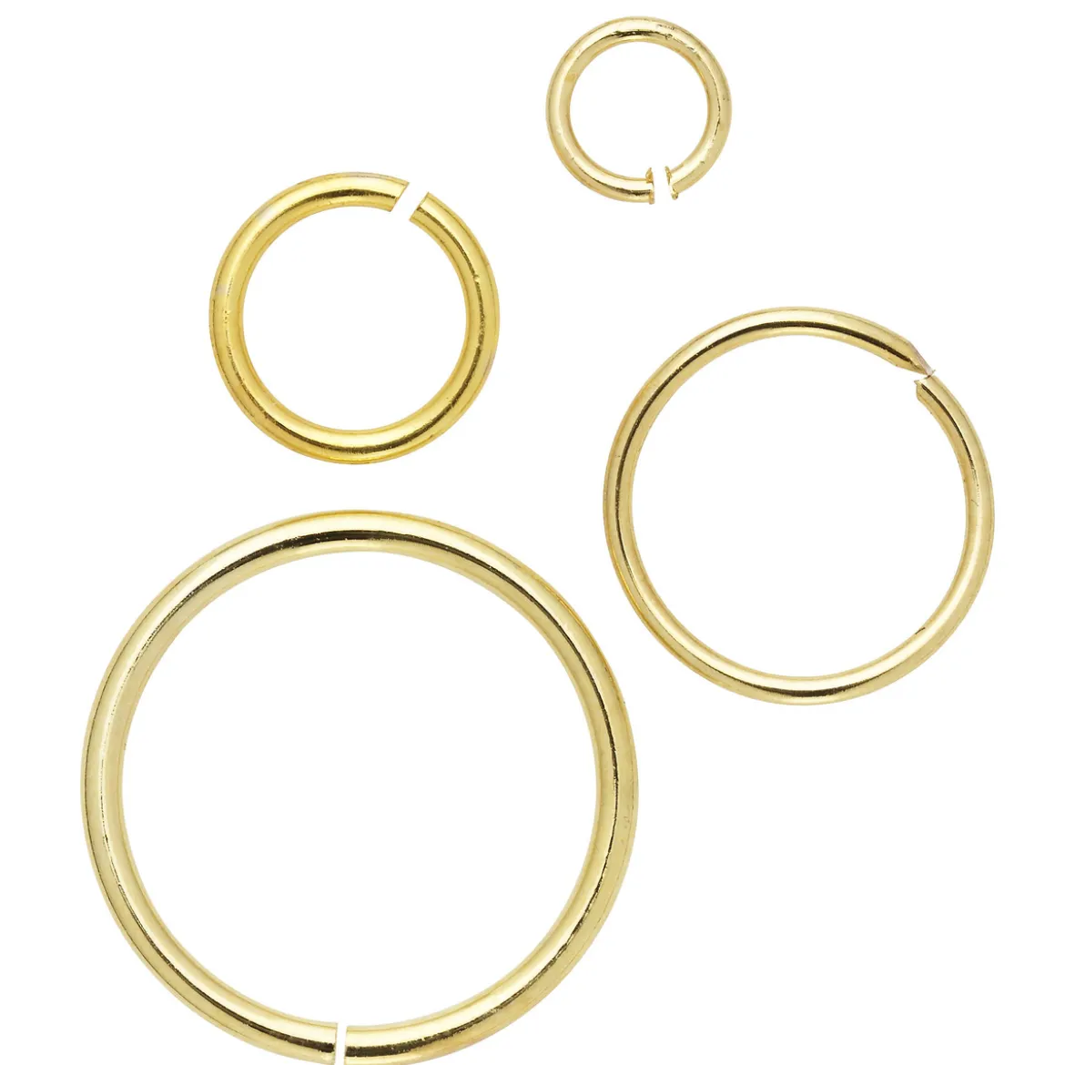 Ringöglor Ø4-13 mm 20st guld