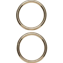 Ringöglor O-ringar av metall, guldfärgade, Ø4 cm. 2 st.