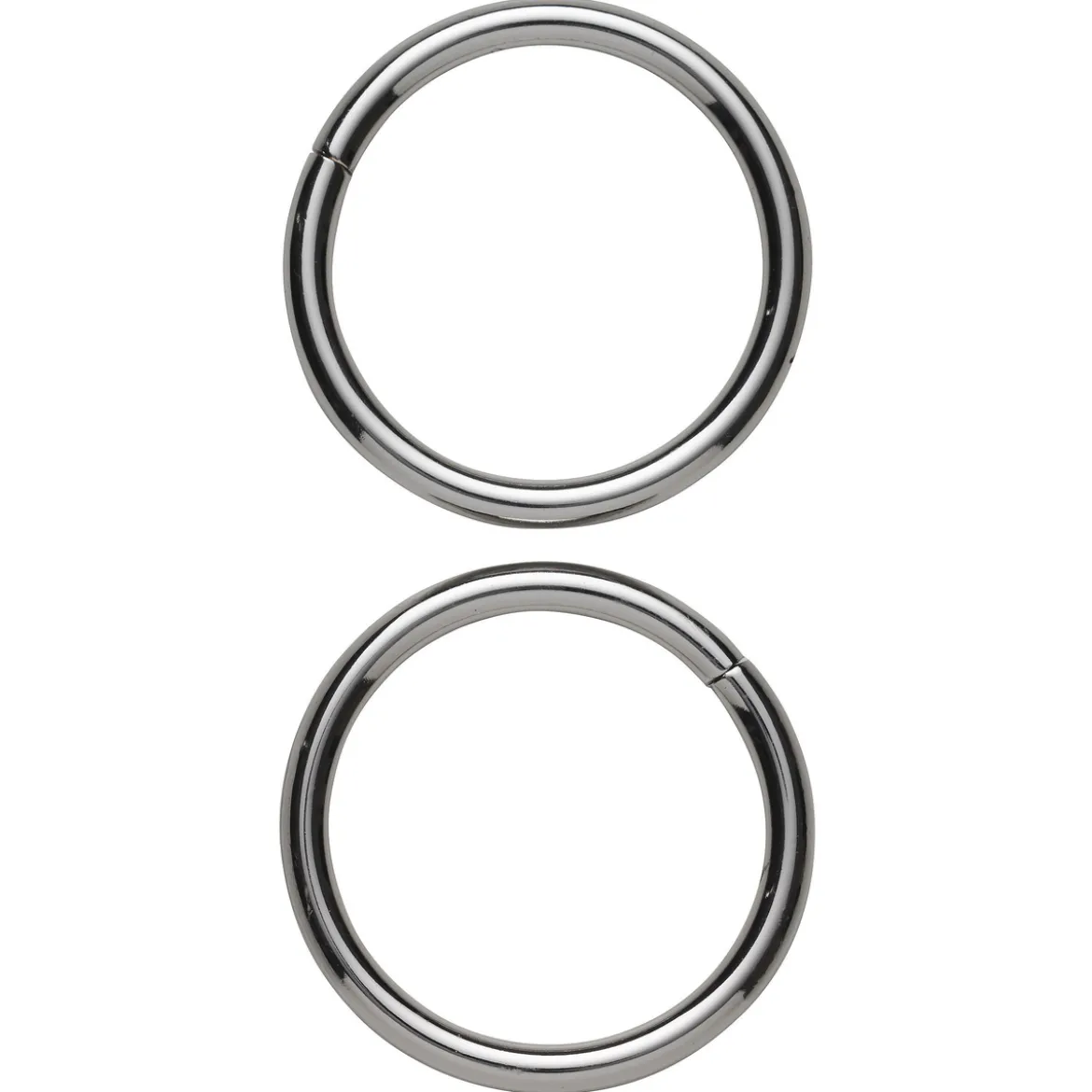 Ringöglor O-ringar av metall, silverfärgade, Ø4 cm. 2 st.