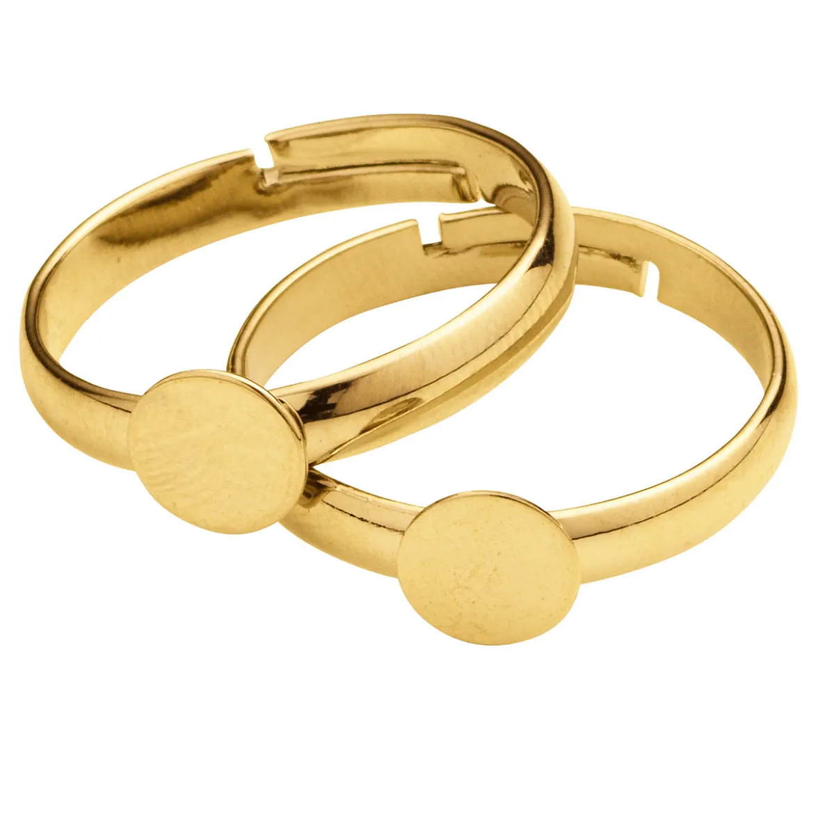 Ringstomme guldfärgad 2 st