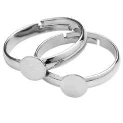 Ringstomme silverfärgad 2 st
