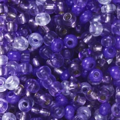 Rocaillespärla 6/0 mix lila & glas, 30 gram glaspärlor à Ø3,7–4,3 mm