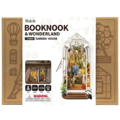 Rolife DIY Booknook Garden House bokstöd miniatyr – TGB06, 110×241×203 mm