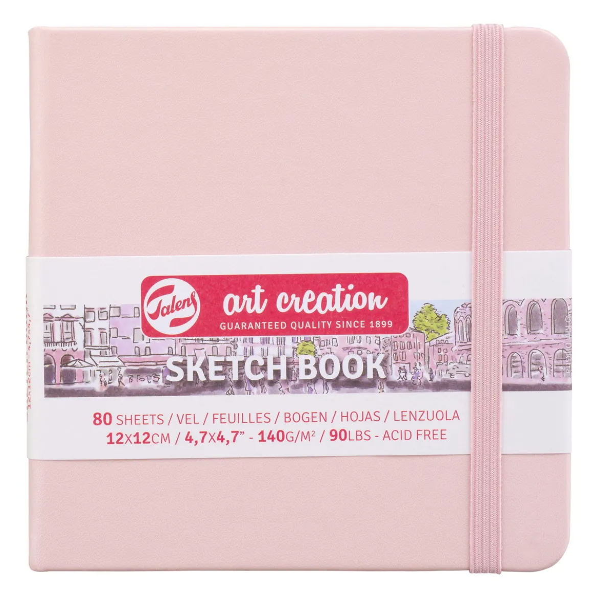 Royal Talens Art Creation Sketch skissbok 21x14,8 cm, svart omslag – 140 g/m², 80 ark