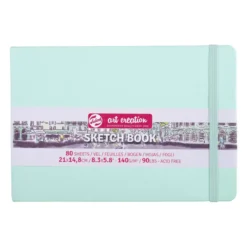 Royal Talens Art Creation Sketch skissbok 21x14,8 cm, mintgrönt omslag – 140 g/m², 80 ark