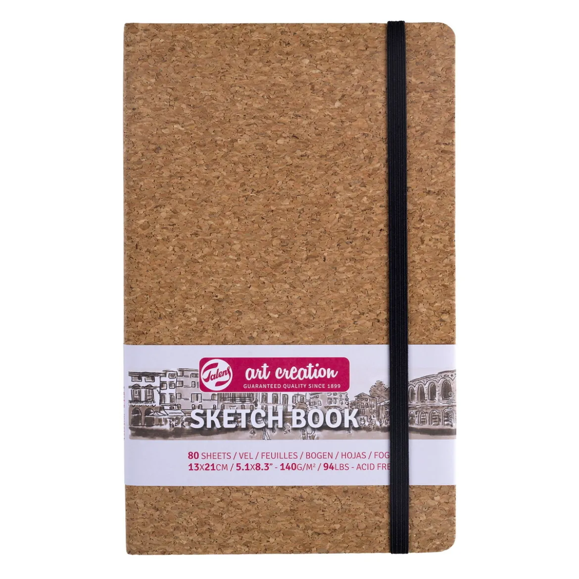 Royal Talens Art Creation Sketch skissbok 13x21 cm, kork-omslag – 140 g/m², 80 ark