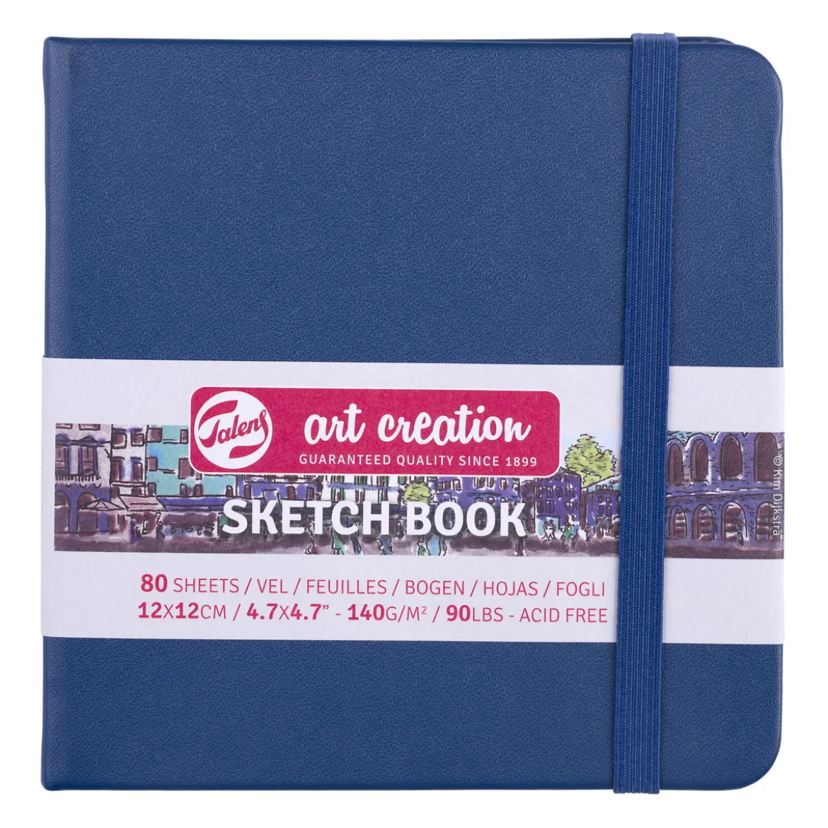 Royal Talens Art Creation Sketch skissbok 12×12 cm, blått omslag – 140 g/m², 80 ark