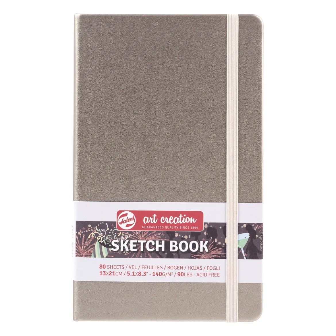 Royal Talens Art Creation Sketch skissbok 13×21 cm, rosa omslag – 140 g/m², 80 ark