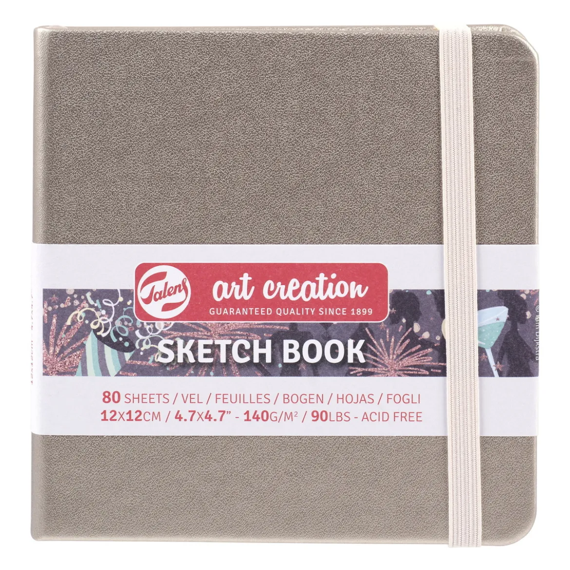 Royal Talens Art Creation Sketch skissbok 13×21 cm, guldigt omslag – 140 g/m², 80 ark