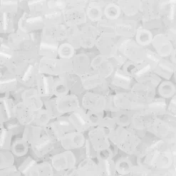 Rörpärlor Midi 1000 st genomskinliga med glitter, Ø5 mm