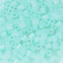 Rörpärlor Midi 1000 st mintgröna med glitter, Ø5 mm