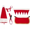 Rött & fint jul-kit med julkläder till din kära käpphäst / hobby horse, 5 delar