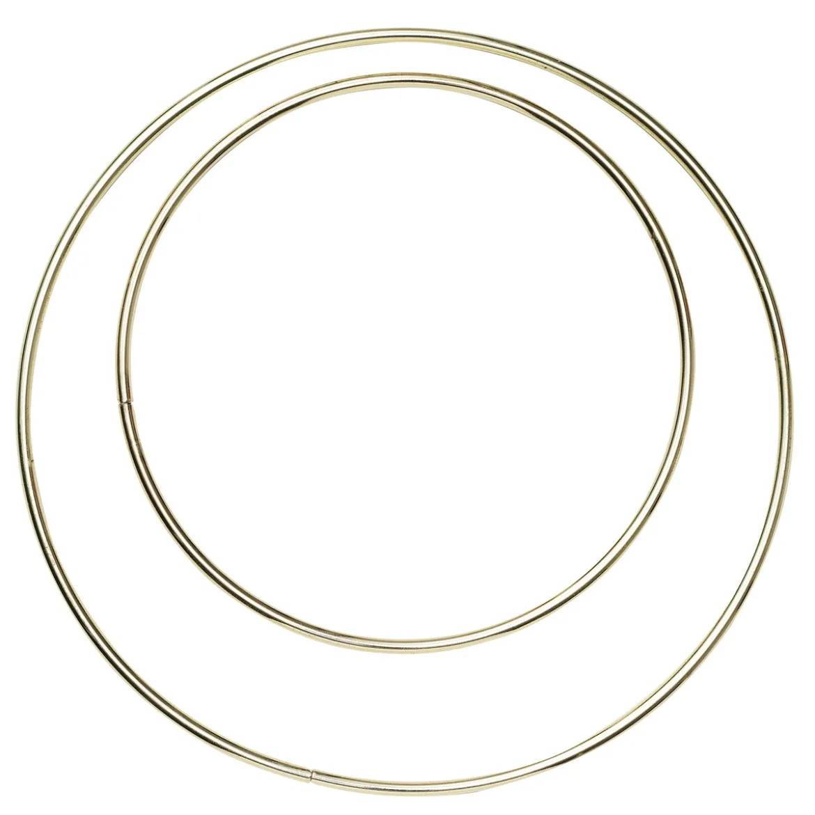 Runda cirkelformade metallstommar, guldfärgade. 4 st. Ø10 cm