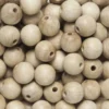 Runda träpärlor Ø10 mm, cirka 100 st. naturfärgade / omålade
