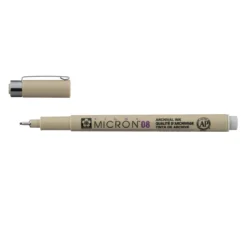 Sakura Pigma Micron 08 Light cool grey – ljusgrå fineliner 0,5 mm